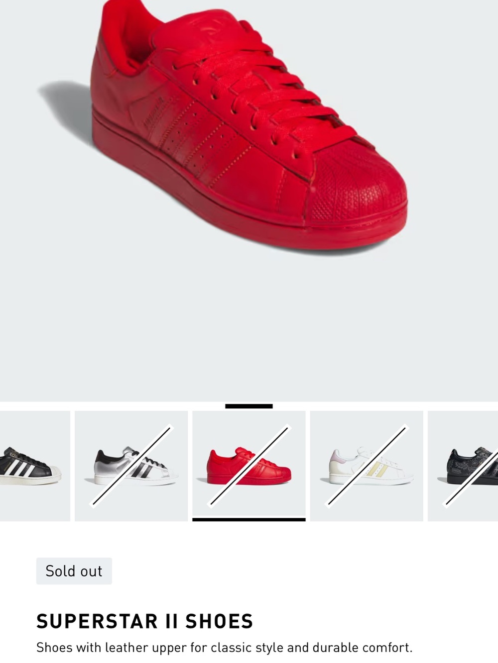 adidas superstar men’s/women sneakers m6/w7 red hot